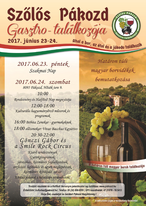 Szőlős Pákozd Gasztro Találkozója 2017